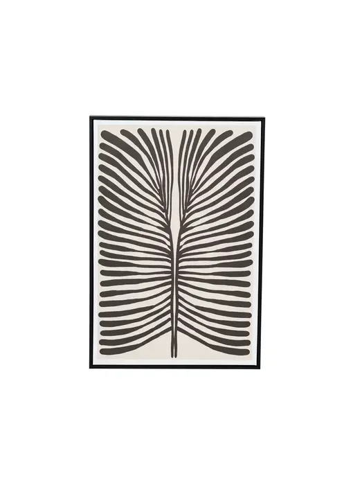 MDF Framed Textured Paper Wall Décor w/ Abstract Image