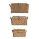 Hand-Woven Seagrass & Wire Framed Trunks, Natural - SMALL