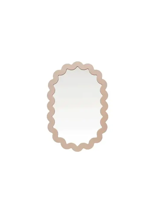 MDF Framed Scalloped Wall Mirror