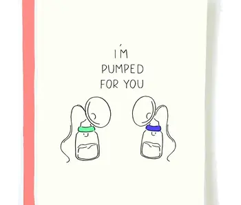 Pumped For You Pregnancy Card