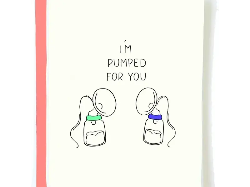 Pop + Paper Pumped For You Pregnancy Card