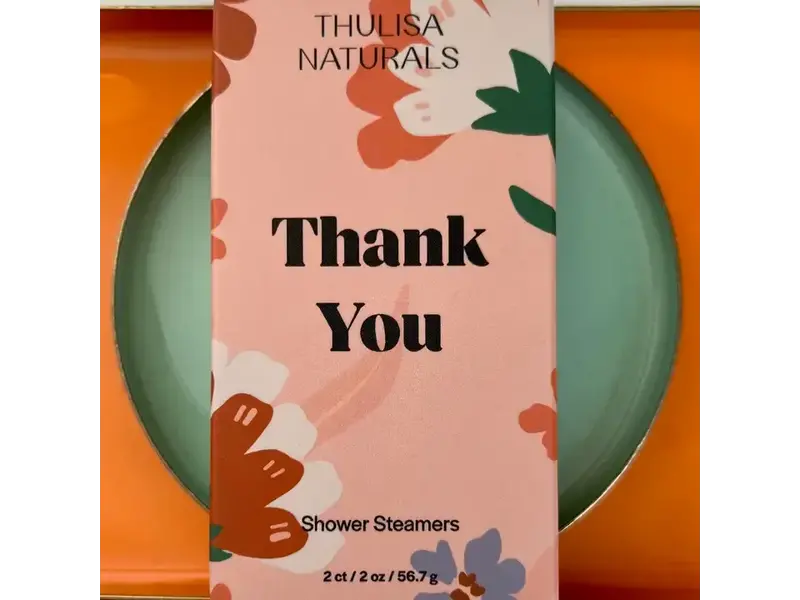 Thulisa Naturals | Bath + Body Shower Steamers | Lavender Mint | 2 Pack | Thank You