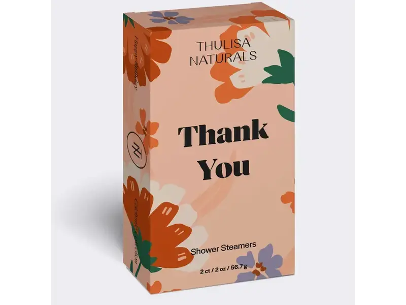 Thulisa Naturals | Bath + Body Shower Steamers | Lavender Mint | 2 Pack | Thank You