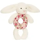 JellyCat Inc Blossom Cream Bunny 'Berry' Ring Rattle