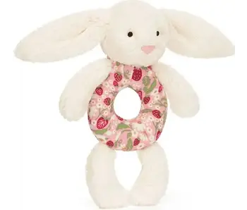 Blossom Cream Bunny 'Berry' Ring Rattle