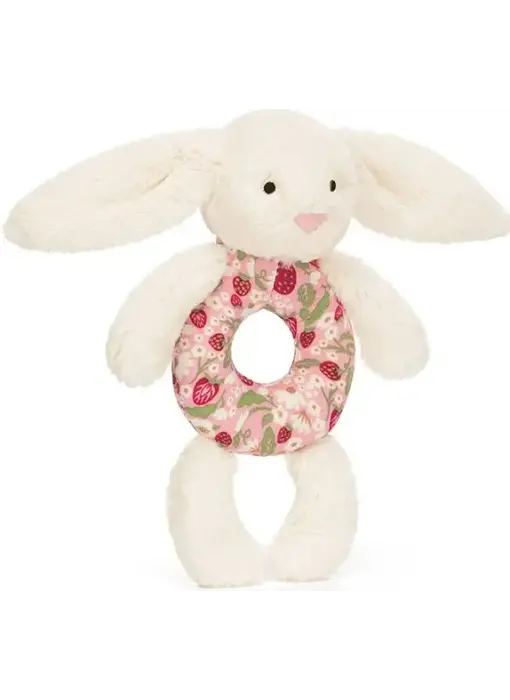 Blossom Cream Bunny 'Berry' Ring Rattle