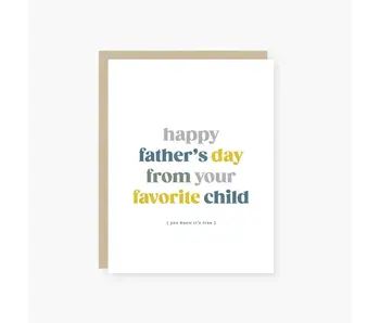Your Favorite Child Father's Day Card