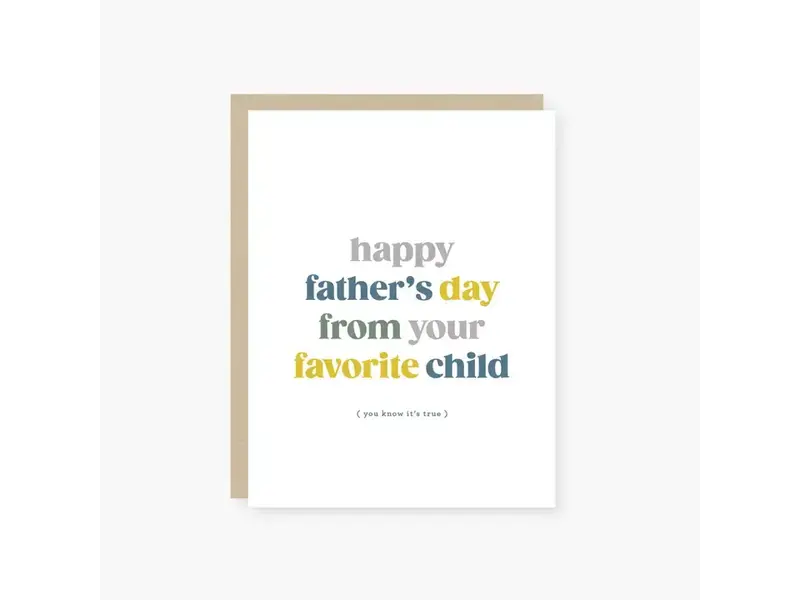 2021 Co. Your Favorite Child Father's Day Card