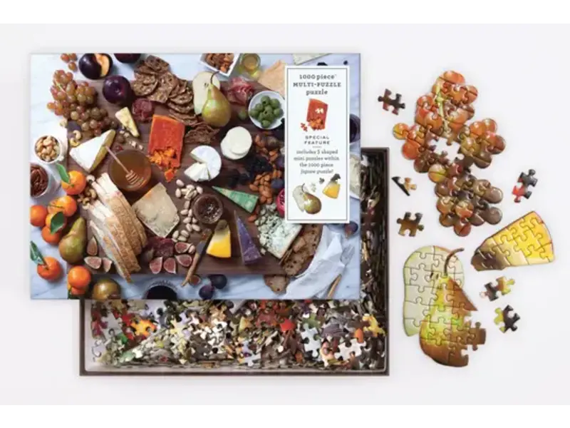 Chronicle Books Art of the Cheeseboard 1000 Piece Multi-Puzzle Puzzle
