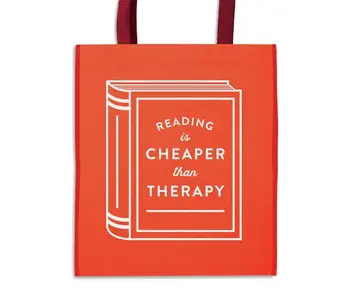 Reading is Cheaper Than Therapy Reusable Shopping Bag