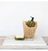 Creative Co-OP Pressed Glass Soap Dish, Olive Color