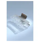 JOSSLYN Large Ombre Clear Pastel Hair Claw Clips - Black