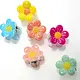 Mini Flower Hair Claw Clips - Six Assorted Colors