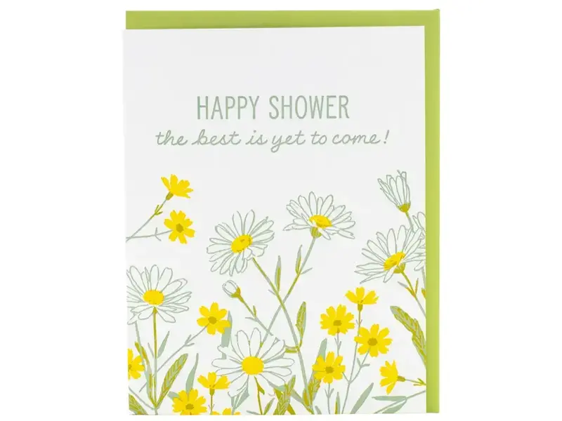 Smudge Ink Wild Daisies Shower Card