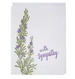Smudge Ink Rosemary Sympathy Card