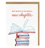Smudge Ink Stack of Books Congratulations Card
