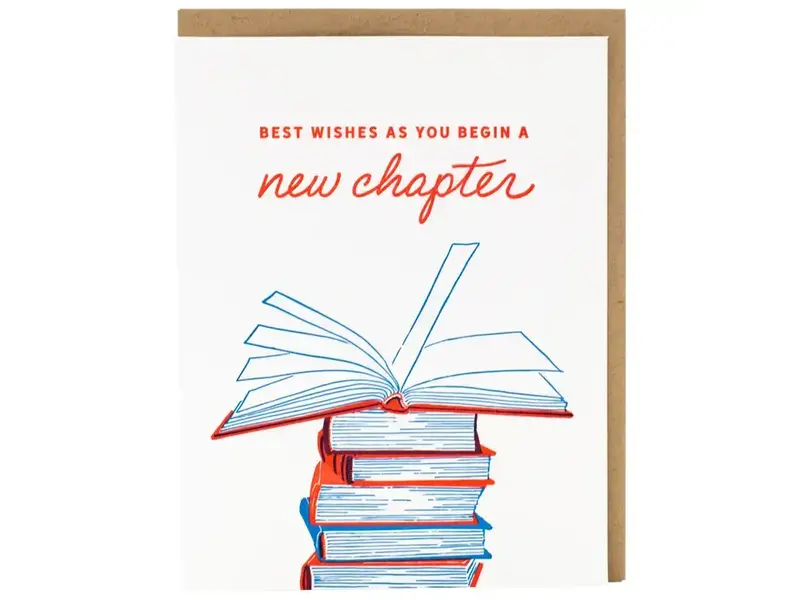 Smudge Ink Stack of Books Congratulations Card