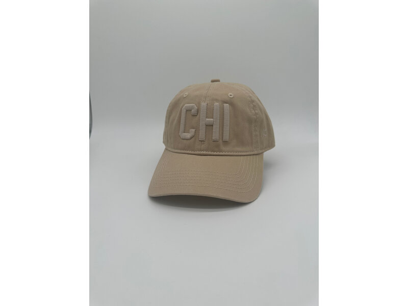 CodeWord CHI Chicago Baseball Cap - Monochrome in Sand