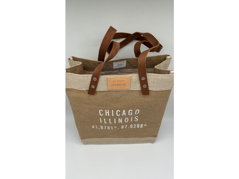 Apolis Global Citizen Chicago Coordinates Natural Market Bag