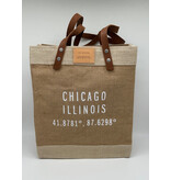 Apolis Global Citizen Chicago Coordinates Natural Market Bag
