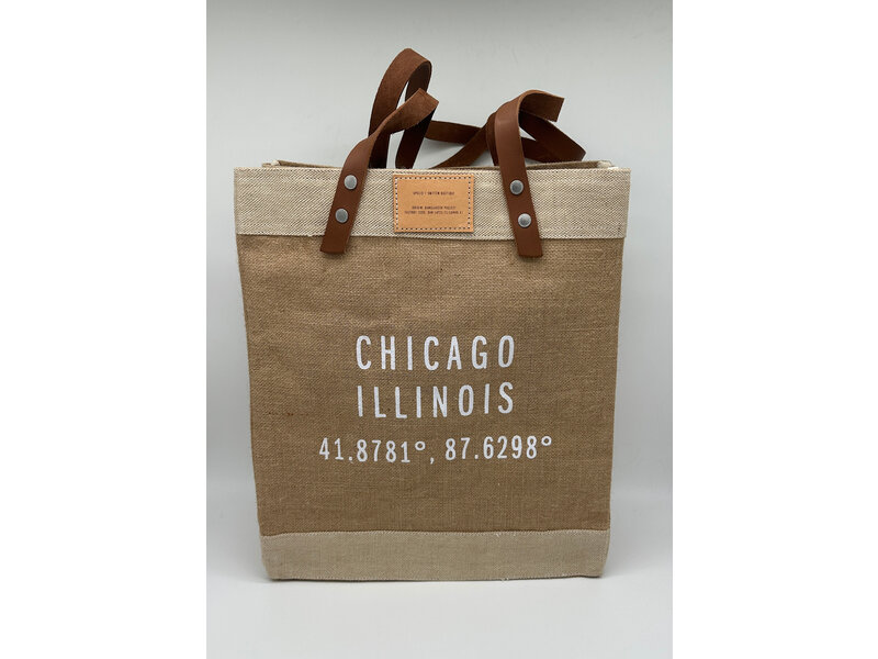 Apolis Global Citizen Chicago Coordinates Natural Market Bag