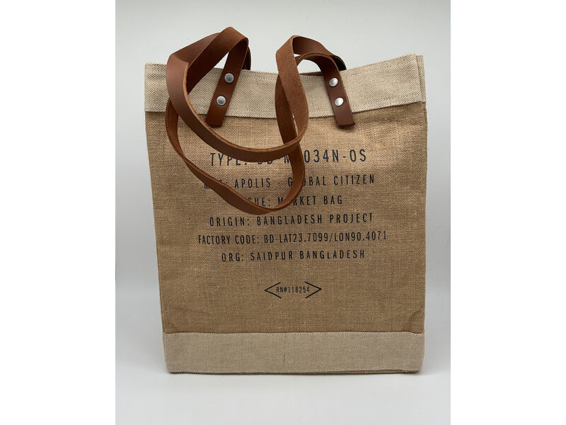 Apolis Global Citizen Chicago Coordinates Natural Market Bag