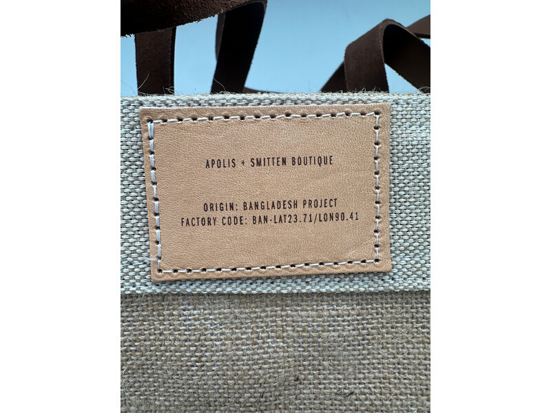 Apolis Global Citizen Chicago Coordinates Natural Market Bag
