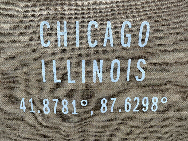 Apolis Global Citizen Chicago Coordinates Natural Market Bag