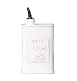 Vietri Incorporated Lastra Olive Oil Can - White