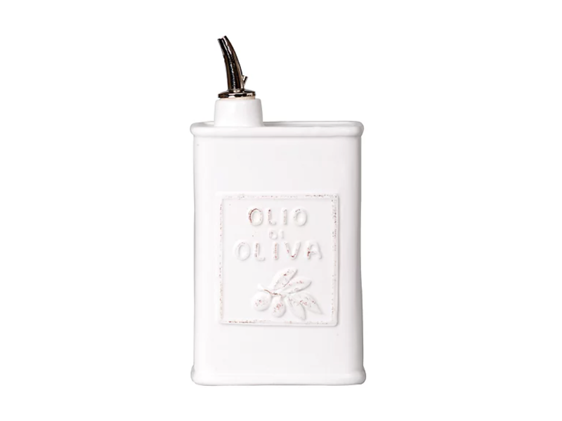 Vietri Incorporated Lastra Olive Oil Can - White