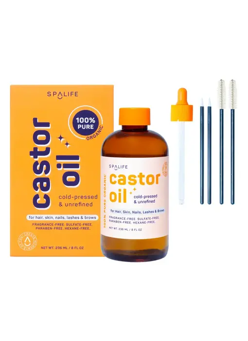 Castor Oil 100% Pure - For Hair, Skin, Nails, Lashes & Brows