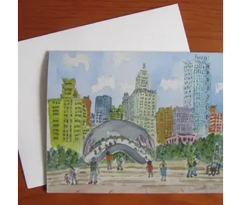 Chicago Bean, Millennium Park Note Card