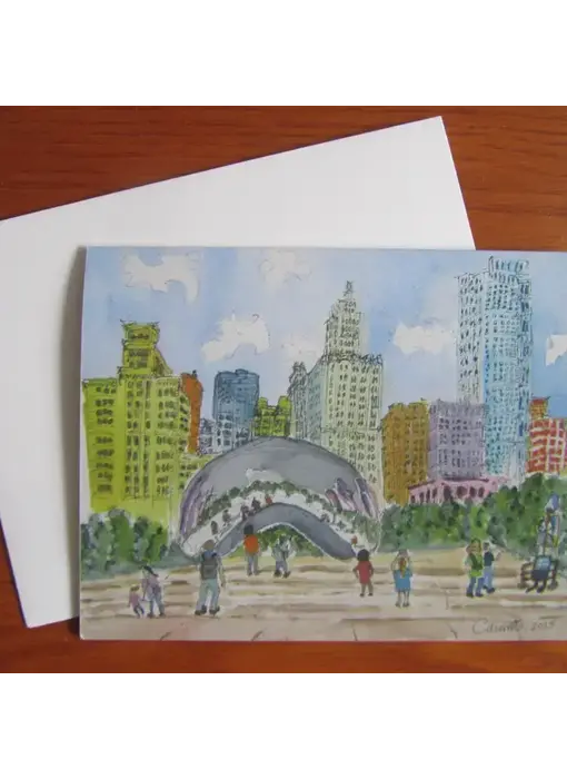 Chicago Bean, Millennium Park Note Card