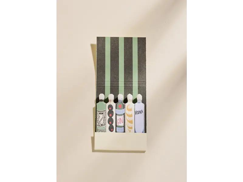 One & Only Paper Martini Printed 10 Stem Matchbooks