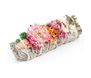 4" Sherbet Color Sage Smudge Stick
