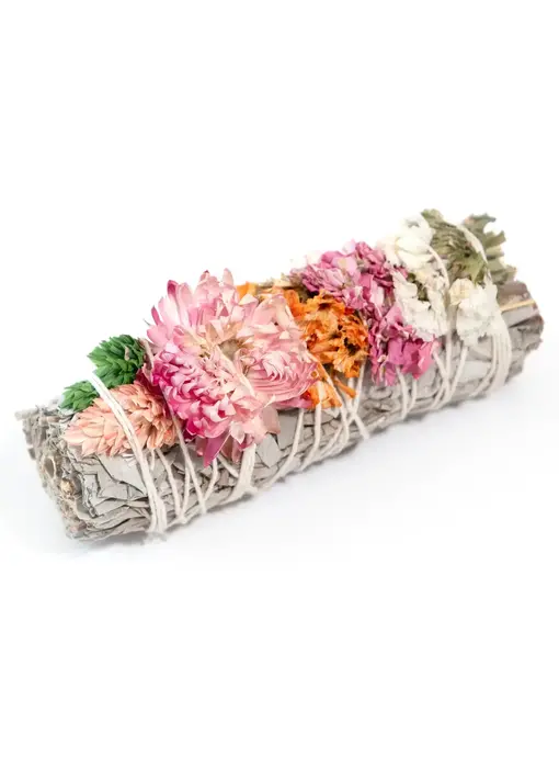 4" Sherbet Color Sage Smudge Stick