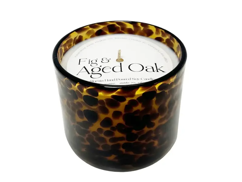 Andaluca Fig & Aged Oak Amber Tortoise Soy Blend Candle