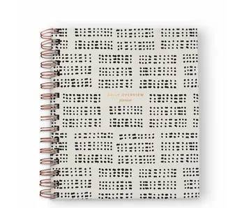 Daily Overview Planner in Dotty // Undated Desk Agenda