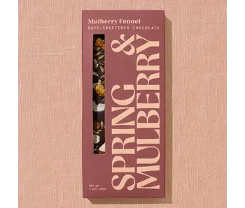 Mulberry Fennel Date-Sweetened Dark Chocolate