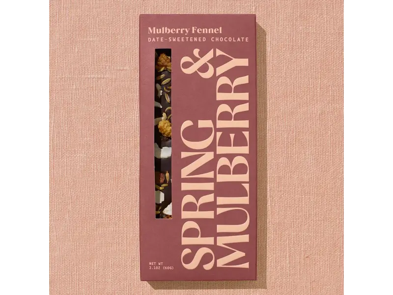 Spring & Mulberry Mulberry Fennel Date-Sweetened Dark Chocolate