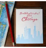 a. favorite design Birthday Wishes from Chicago - Greeting Card