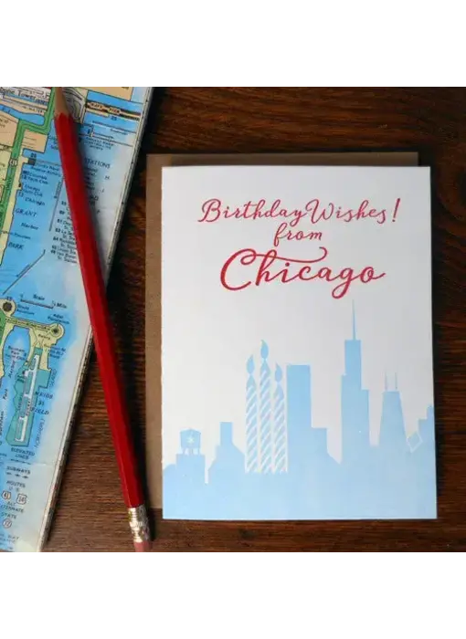 Birthday Wishes from Chicago - Greeting Card