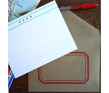 Chicago Flag Flat Note Set - Set of 6