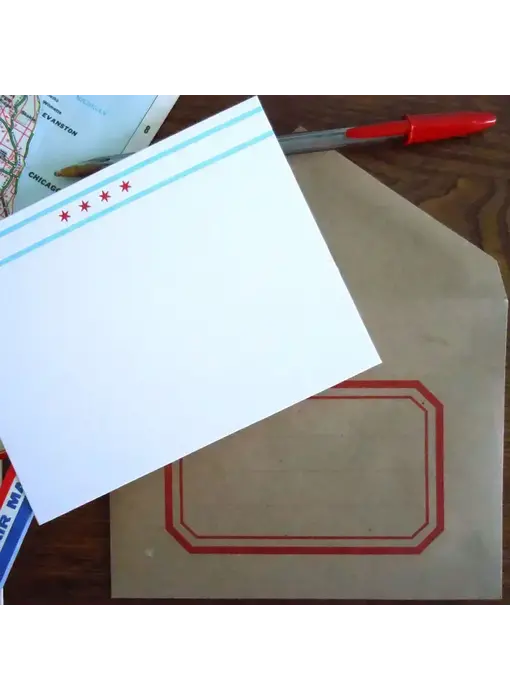 Chicago Flag Flat Note Set - Set of 6