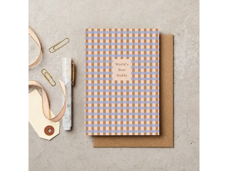 Katie Leamon World's Best Daddy Gingham