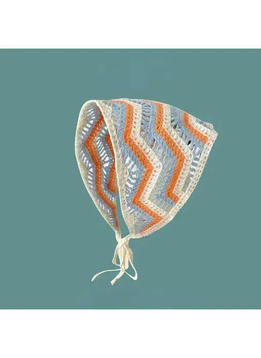 Stripe Wave Headband- blue/orange