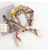 Funkyrel® Atzbranding Limited Vintage Pattern Square Scarf- beige