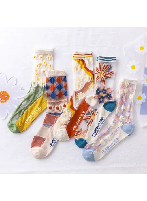 Mesh socks for women- multi