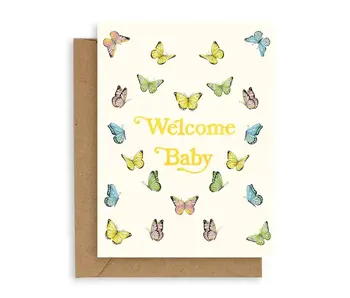 Butterflies Baby Card