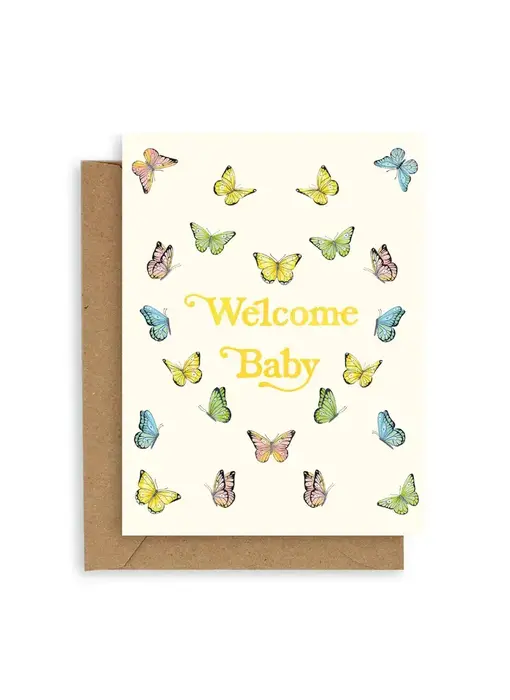 Butterflies Baby Card